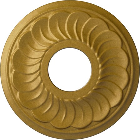 Ekena Millwork Blackthorn Ceiling Medallion (Fits Canopies up to 4 7/8"), 11 3/4"OD x 3 5/8"ID x 1"P, Pharaohs Gold CM11BLPGS